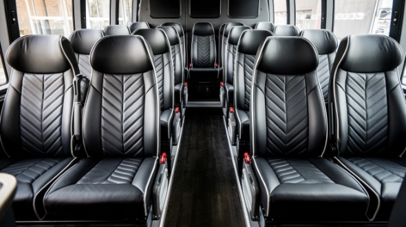 18 passenger minibus inside galveston