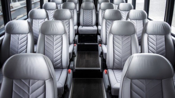 30 passenger minibus inside galveston