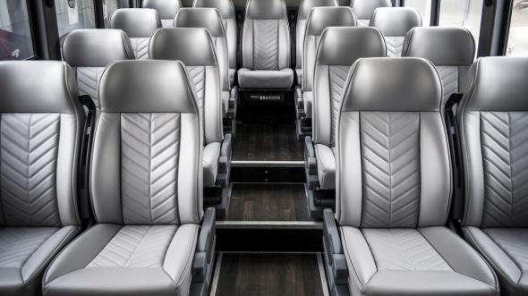 35 passenger minibus inside galveston