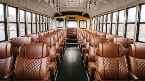 school bus rental interior galveston
